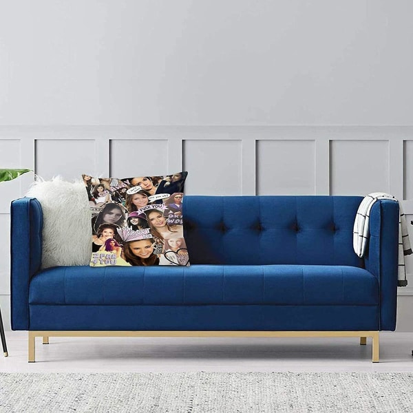 Vam-pire Di-aries-nina-dobrev Myk Firkantet Dekseltrekk for Hjemmedekor Pute Seng Sofa Sofa Bil 18\"x18\"