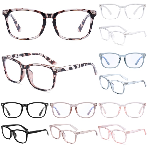 Databriller Anti Blått Lys Filter UV Blokkerende Briller Unisex Rød 3 Pack Red