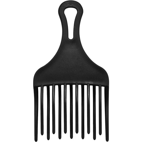 TG Afrikansk hårkam, den breda tandkammen, hög- og lågväxelkam, värmebeständig antistatisk, for frisörsalongen (svart)
