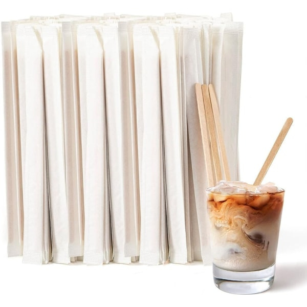 1 förpackning (100/200/500 st) Träblandare för blender 14 cm Style1
