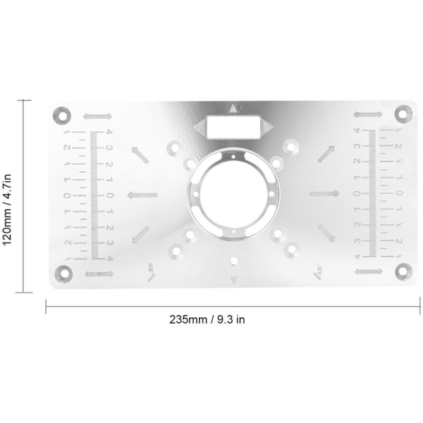 Fräsemaskin Innsats Plate for Aluminiumlegering Forbindelsesmaskin Graveringsmaskin Verktøy Maskin Trebearbeiding Benk Trebearbeiding Verktøy