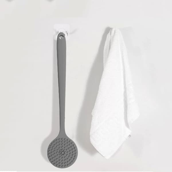 Long-handled silicone bath brush, non-slip shower brushes, back brush, shower scrub and back scrub