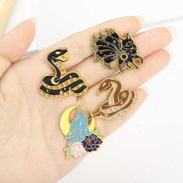 TG Emalj Pins-set Söta tecknade broscher Lapel