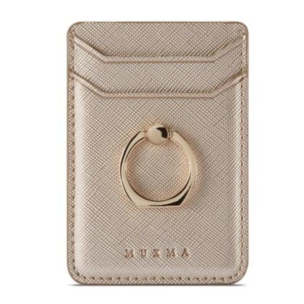 MUXMA Korthållare Ring Stativ RFID-Blockering Kreditkort - Guld