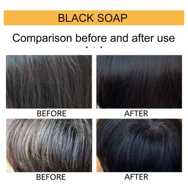 TG Saippua Hiusten Tummennus Shampoo Palkki Korjaa Harmaa Valkoinen Hiukset Väri Shampoo Luonnollinen Harmaa Kiilto Musta Saippua