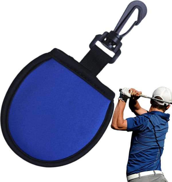 Golftaske - Taske til golfbolde - Opbevaringstaske til golfbolde - Lommeformat golfboldrenser - Taljetaske til golfspillere - med kroge - til golfbolde