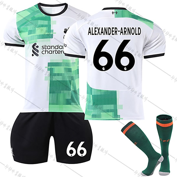 Liverpool F.C. 23-24 Vieraspelipaita ALEXANDER-ARNOLD Nro 66 Jalkapallopaita setti S