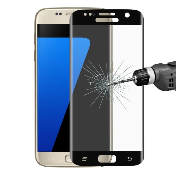 HATT PRINCE H?rdat glass Böjd Samsung Galaxy S7 - Svart Gjennomsiktig