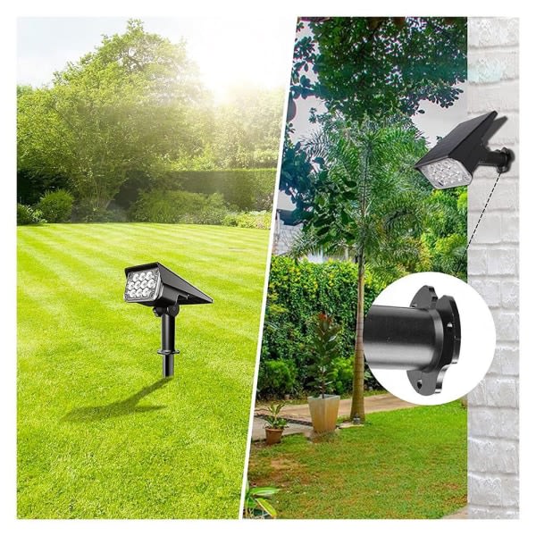 2 Solar Light Garden 10 LED Solar Spotlight Udendørs Have Light