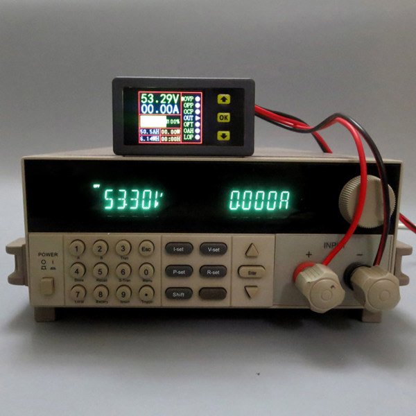 Digital multimeter Batterilader-aflader tester til DC 0-90V 0-20A Volt Amp M