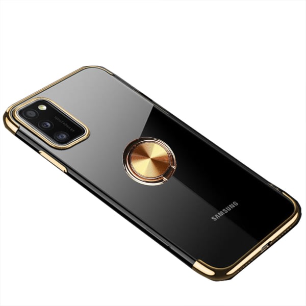 TG Samsung Galaxy A41 - Effektfullt Skal med Ringhållare FLOVEME Guld