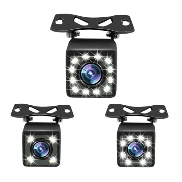 Högkvalitativ Digital 4LED/8LED/ Bilkamera Vattentät Nattseende Vidvinkel 170 grader Bil Backkamera Backup Backkamera 12LED