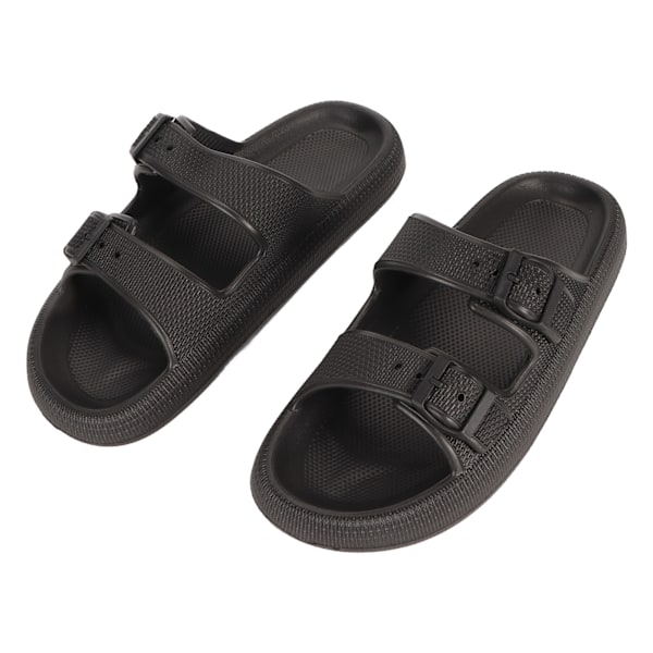 Sandaalit Tossut EVA Paksut Pohjat Slip On Sandaalit Kesä Ulkoilu Tyylikkäät Pilvitossut Musta Musta Black 38/39