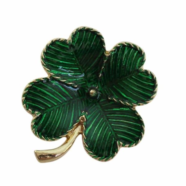 2kpl Vihreä Irlantilainen Neljänlehti Patricks Day -brossi