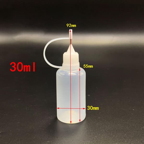 10 st - Doseringsflaska - 30 ml - Quillinglimflaskor med nål - limapplikatorflaskor - med lock - applikatorflaskor - färgflaska
