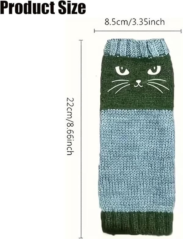 Fingerløse strikhandsker til kvinder med kattebroderi, bløde strækbare varme håndledsvarmere til vinter, tastning, kørsel, lilla, One Size