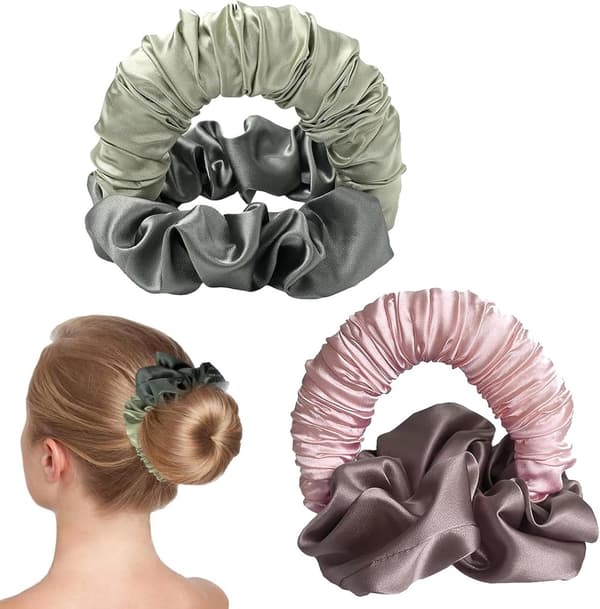 2 stycken - Värmelösa lockar - Hårcurler - Hårrullar - Locktänger utan värme - Mjuk sovlock-scrunchie - För långt, medium hår