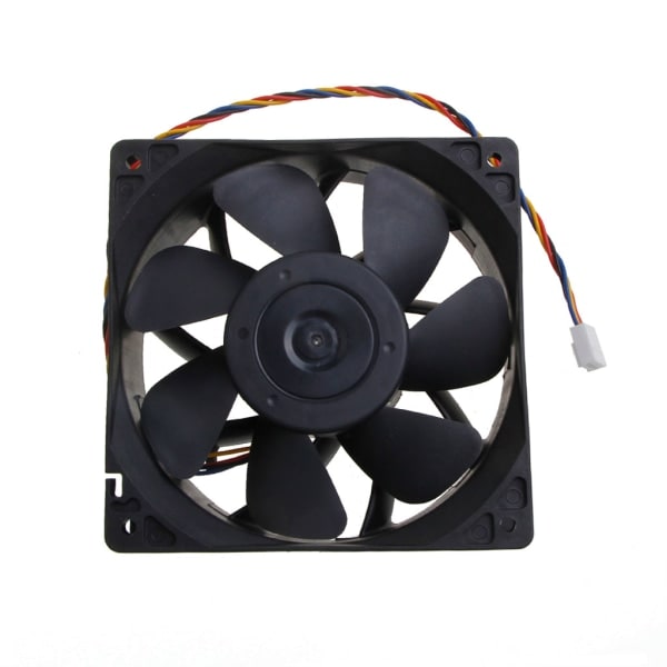 f?r DC harjaton CPU-palvelinkytkin 12x12x3,8cm 210CFM 6000RPM 4Pin 4johdinta PWM Automaattinen l?mp?tilan ohjausjäähdytin QFR121:stä