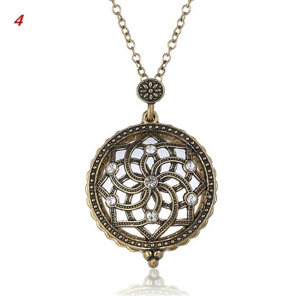 Metallförstoringsglas Halsband Vintage Kedja Förstoringsglas Heta Halsband Hänge
