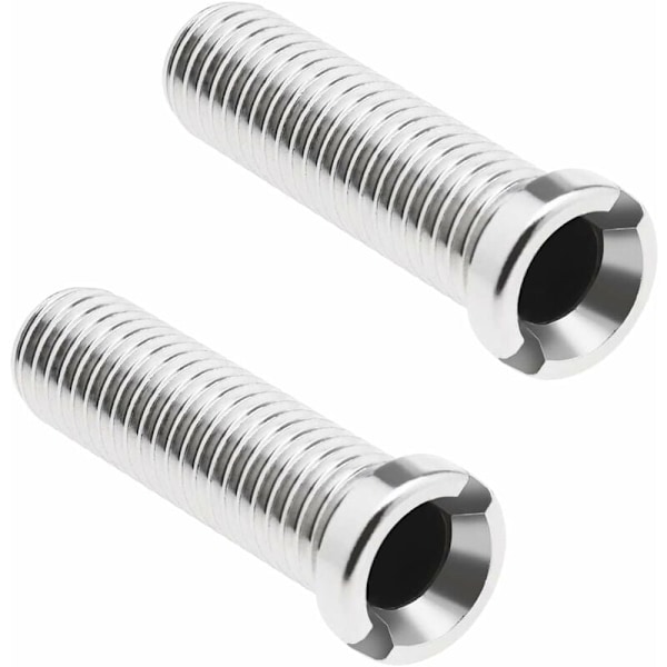 2 stk 304 Rustfritt Stål Kjøkkenvask Sil Skruer Avfallsil Gjenget Skruekobling M12×45mm Vask Bolt Skrue for Vask Sil Propp