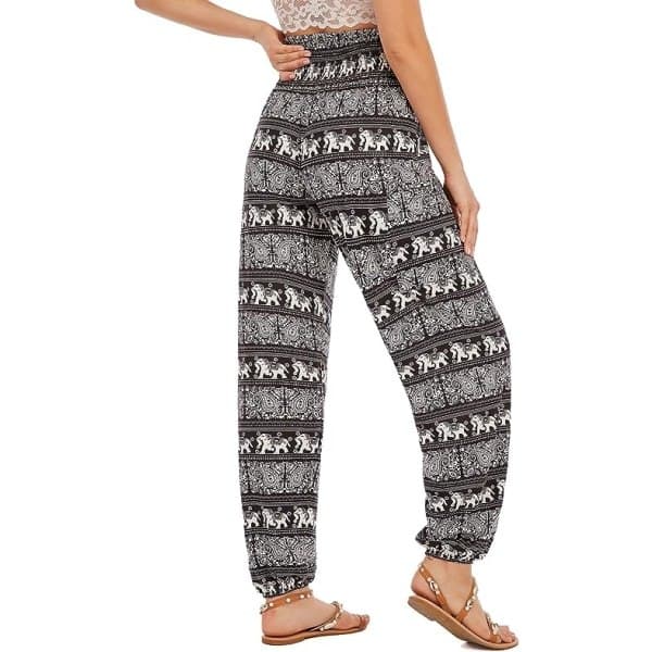 IC 2-pack Women's Harem Pants, High Waist Yoga Boho Pants with Pockets -KK