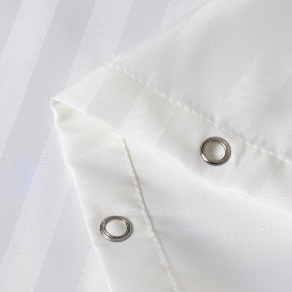 Vit polyester ogenomskinlig duschdraperi 180B*180H
