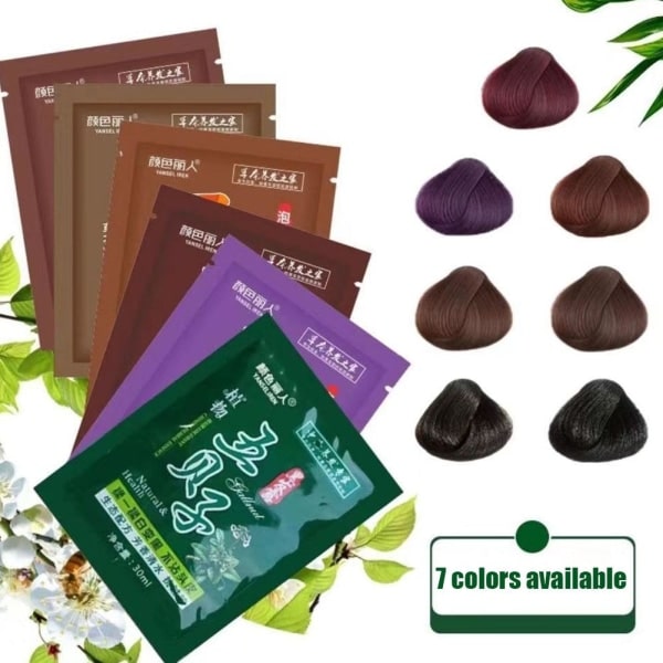 TG Hårfarve Instant Hair Dye Hårshampoo Sort Brun Dækker Kaffe 30ml