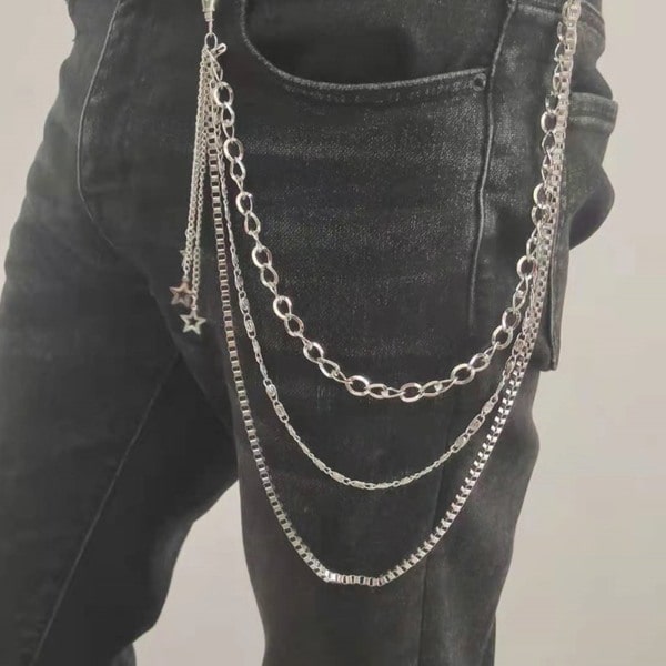 Hip Hop -housutketju Punk Byxor Ketju Biker Raskas Paksu Lompakko Ketjut Tytöille