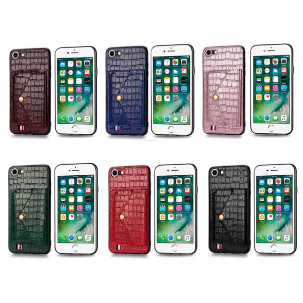 TG Smidigt Stilsäkert Skal med Korthållare - iPhone 7 Grön