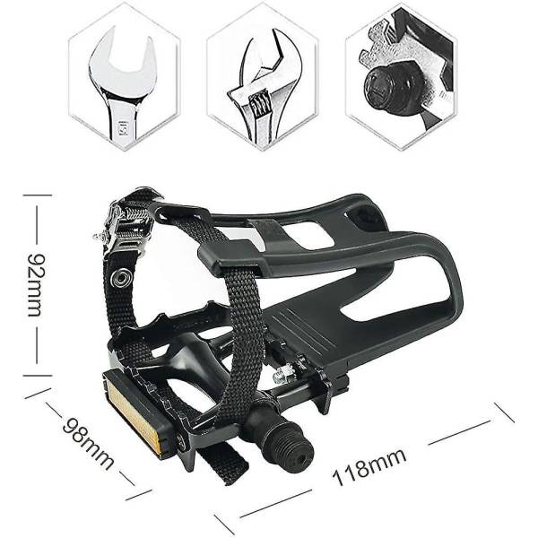 Cykelpedaler i aluminiumlegering, döda motorcykel fotpedaler, nylon hundmunsöverdrag, fotsele