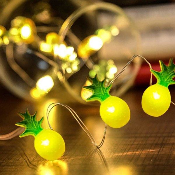 Galaxy 3D LED-lys Ananas Kaktus Flamingo Lyskrans 2m 20 LED (Ananas)
