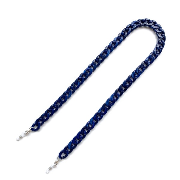 2. Blue Bag Strap Chains (76,5 cm), Resin Bag Rem Ers?ttningskantkedjor med hummersp?nnen f?r att tillverka handv?skor