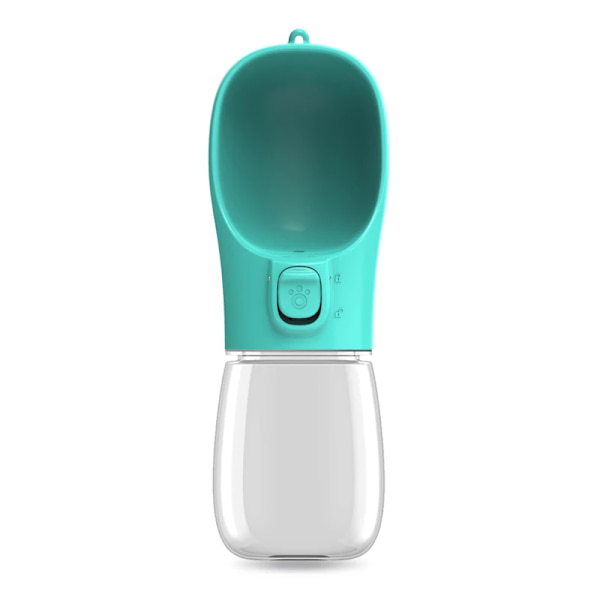 Bärbar hundvattenflaska för små stora hundar katt utomhus läckagesäker promenad dricksskålar Chihuahua fransk bulldogg tillbehör Turquoise 550ml-PC