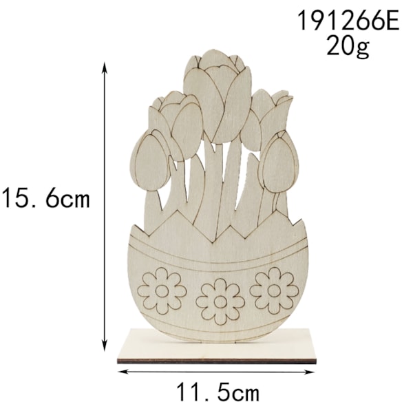 Påske trykte æg ornamenter søde hjem kanin ornamenter Europæisk håndværk træ tegneserie dekorationer B