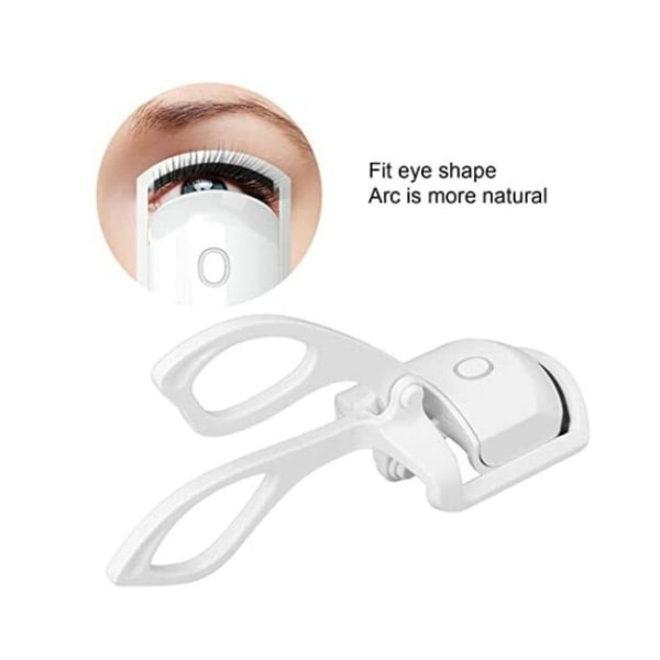 Rosa oppvarmede ögonfransböjare, USB-oppladningsbaren ögonfransböjare lang