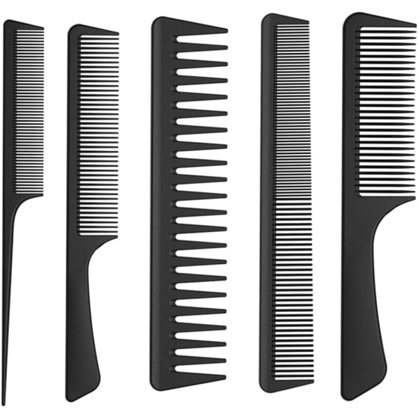 TG 5 deler hårkam för män kvinnor Fin och bred tandkam för Sa