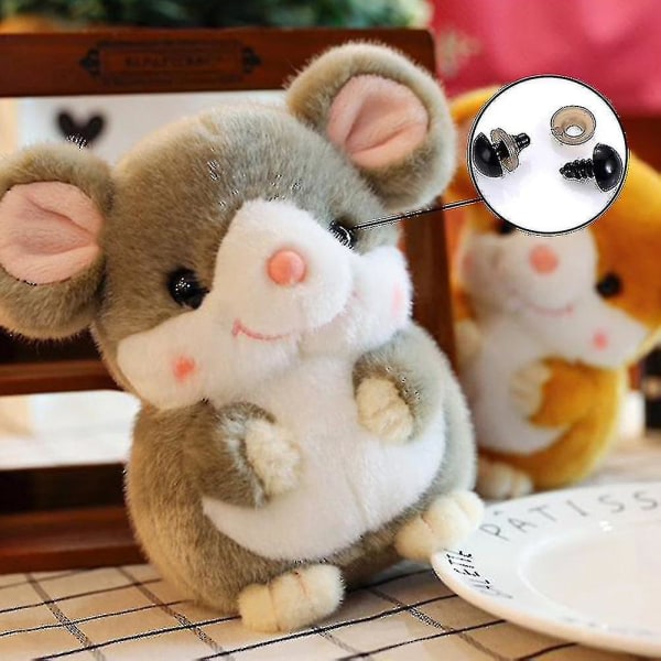 560 stk Plast Sikkerhetsøyne og -neser for Amigurumi Heklet Håndverk Dukker Kosedyr og Teddybjørn, Flere