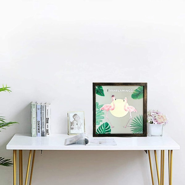Jul Flamingo Foto Ram Vegglampe Rustik Ramme Lampe Led Jul Halloween (Rosa Flamingo)