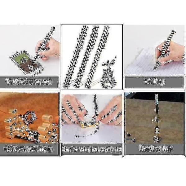 Modulær Magnetisk Magisk Fidget Penna DIY Design Nøytral Morsom Polar W/Spørsmål for Presentatør