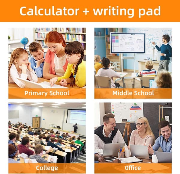 Scientific Calculator with Writing Pad, Foldable Cover, Anti-Erase Lock, and One-Key Clear Function, Perfect for School, Finance, and Engineering