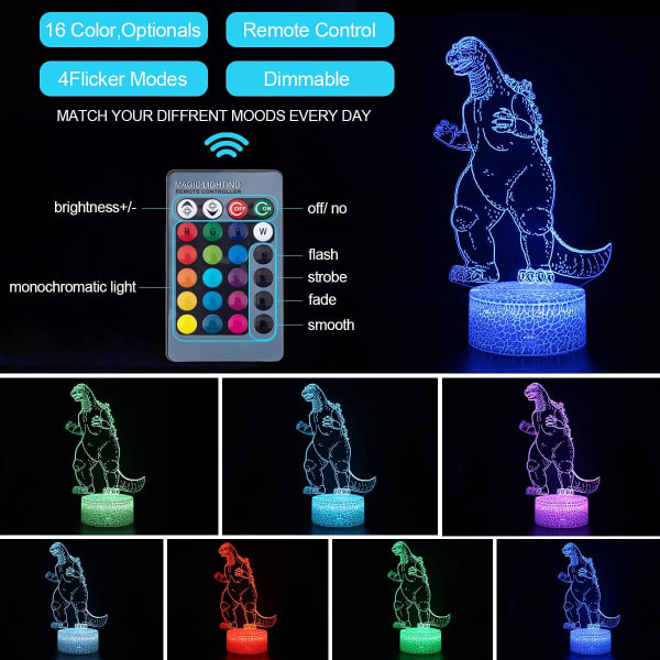 3D Yövalot King Kong Lelut Esittely Juhla Tarvikkeet Pojille