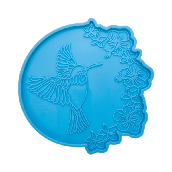 Crystal Agate Coaster Form för Creative Hummingbird Mugg Pad Hartsgjutform Form Silikongjutning Epoxi Mo