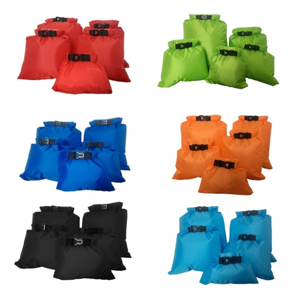 5 stk vanntett pose, 1,5L/2,5L/3,5L/4,5L/6L tørre poser Vanntett