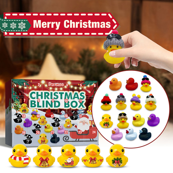 Juladventskalender Leksakslåda 24st Set e Rubber Duck Anima