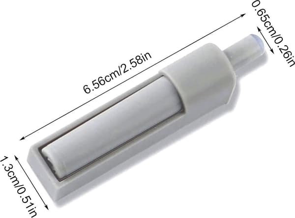 Dørstopper - 12 stk. - Tryklåse - Dørpude - Dørpude - Soft-close dørpuder - Møbeldørpude - Grå