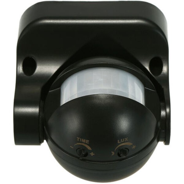 Stor infrarød sensor-afbryder 220V-240V 180 graders vinkel sort