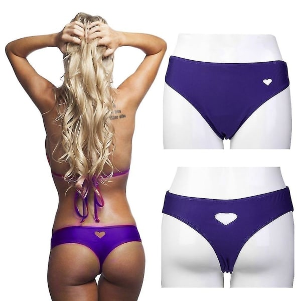 Sexig Stretchig Dam Bikiniunderdel Hjärtformad Utskurna Badkläder Strandkläder Strumpor