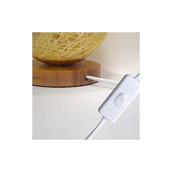 Trebordlampe, dekorativ nattlampe i tre med USB-lader for soverom, stue, nattbord, hodegavl, Cafe R