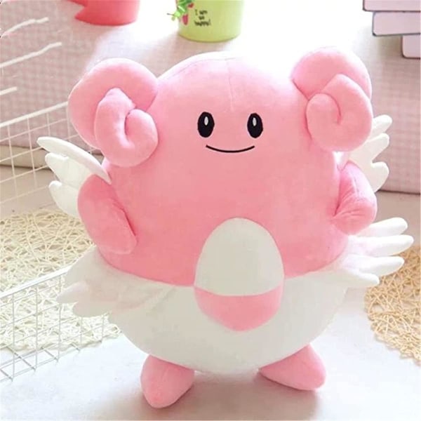 Rosa Kawaii Elf Happy Egg Plysch Gosedjursleksak Blissey Chansey Evolution Version Söt plyschdocka Barnpresent 20 cm