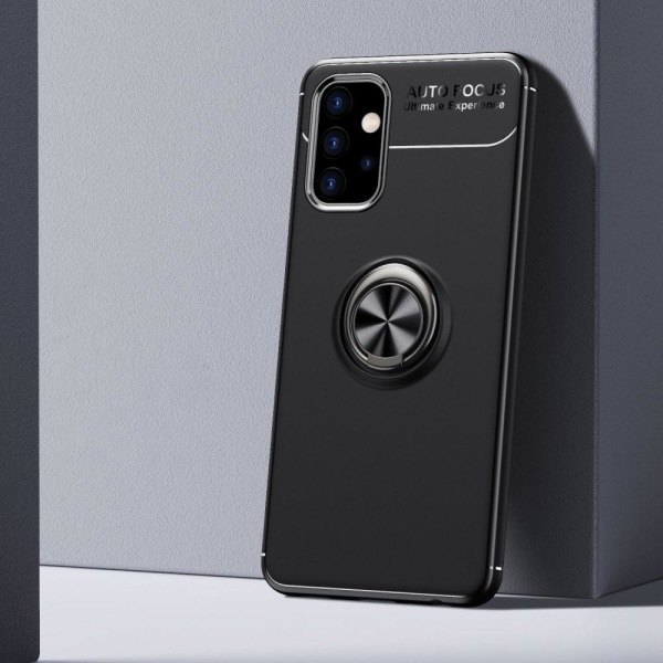 Samsung Galaxy A32 5G -kotelo sormella ja sisäänrakennetulla metallilevyllä - Musta